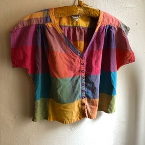 Vintage Plaid Crop Top